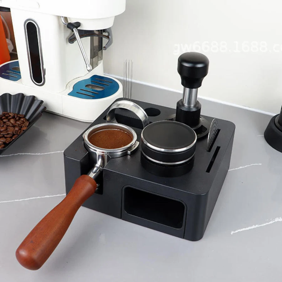 Coffee Tamping Station Distributor Storage Seat 51/53/54/58mm Universal Tamper Station Multi Functional Storage Rack Coffee Tool