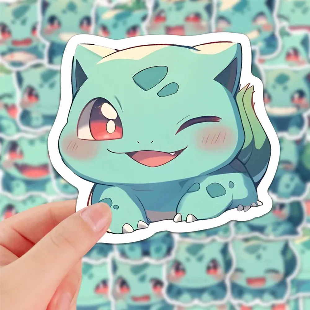 10/20/40/80pcs Cute Pokemon Bulbasaur Anime Stickers Cartoon Decals Laptop Notebook Phone Fridge Bike Graffiti Sticker Kids Toys