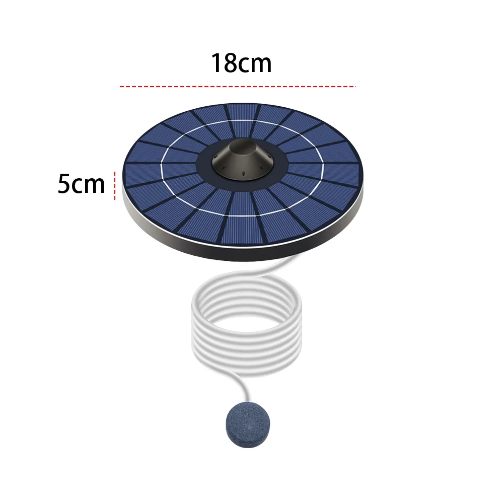 2.5 واط 6 فولت تعمل بالطاقة الشمسية مضخات نافورة عائمة مع خرطوم هواء و فقاعة حجر فقاعة الأكسجين لوحة طاقة شمسية قوية للحديقة
