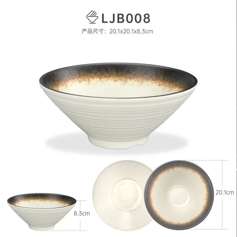 Melamine Noodle Kom Servies Japanse Ramen Beef Noodle Soepkom - afbeelding 1