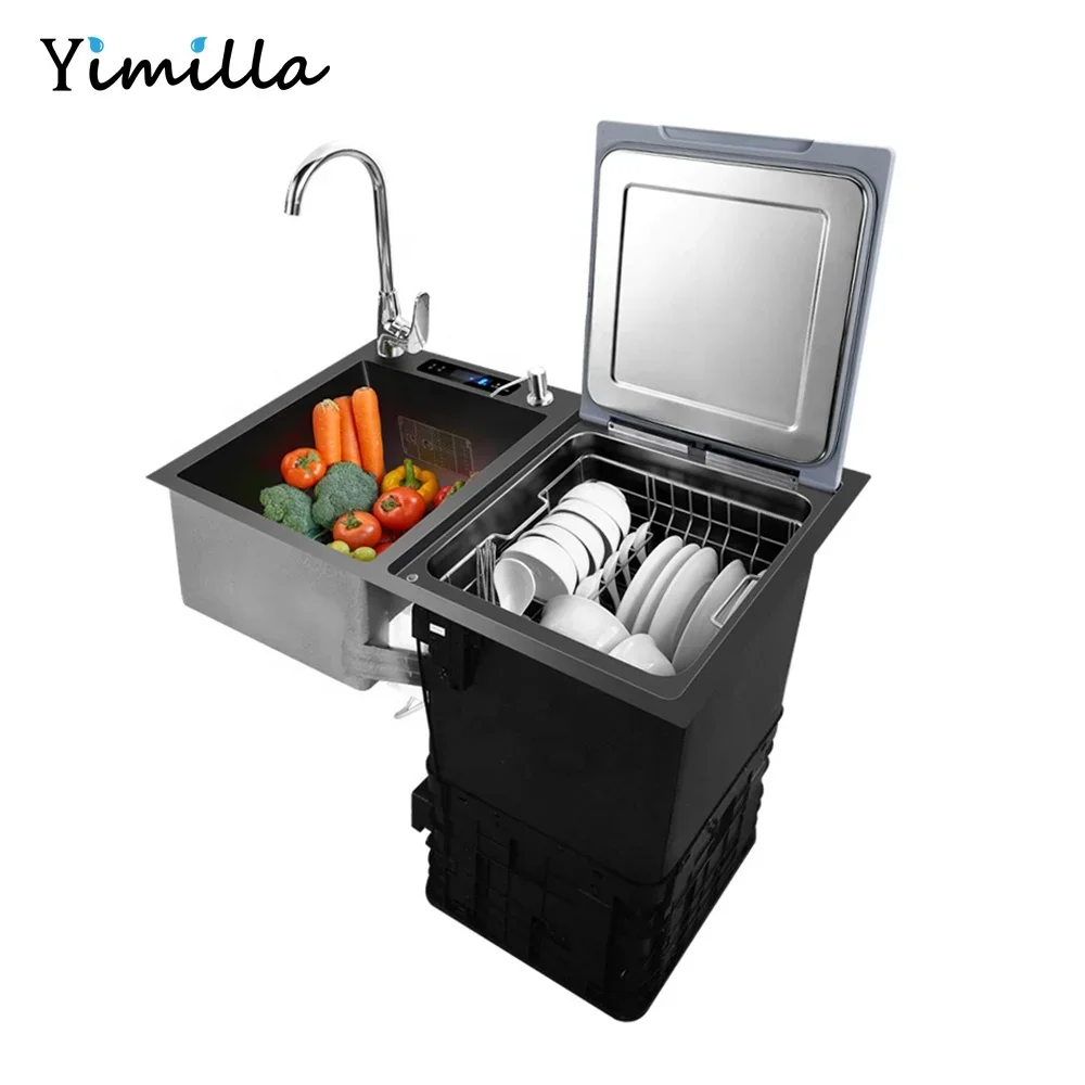 อ่างล้างจานสแตนเลส Fregaderos De Cocina Undermount อ่างล้างจานอัจฉริยะพร้อมเครื่องล้างจาน