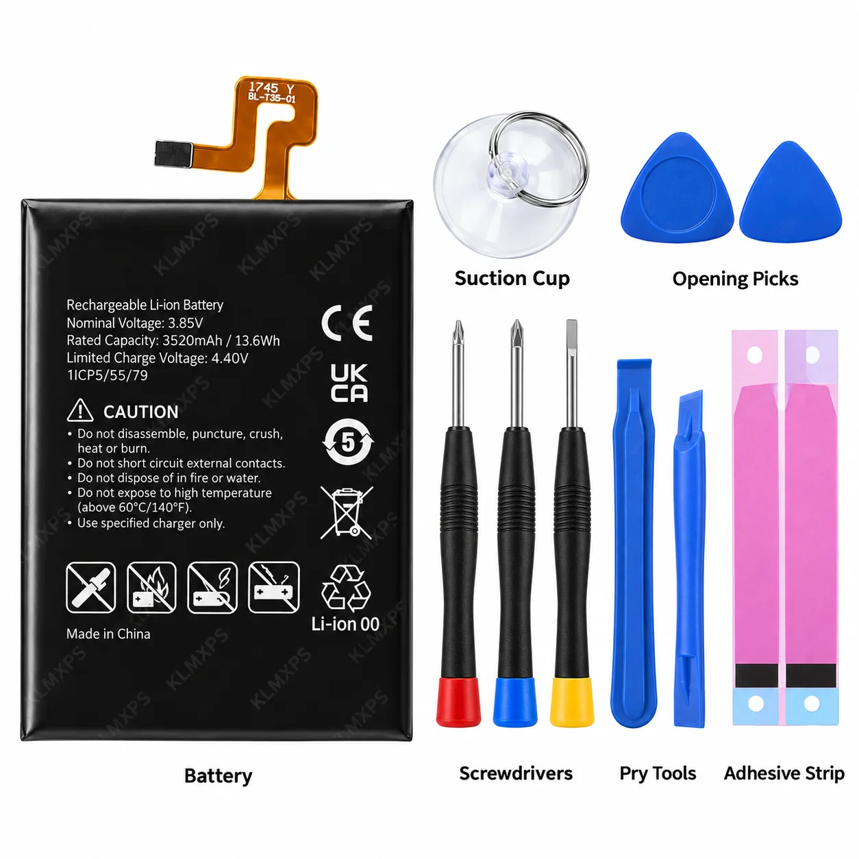 BL-T35 3520mAh Battery Replacement For LG Google Pixel 2 XL Mobile Phone Rechargeable Li-ion Battery Pack Repair Part 3.85V 13.6