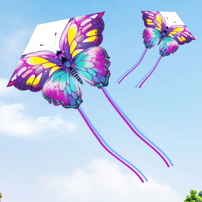 Kite Spring Summer Autumn Grassland Kite Breeze to Fly Children Adult Large Fold Butterfly Tail Kites Outdoor Fun Sports Toys