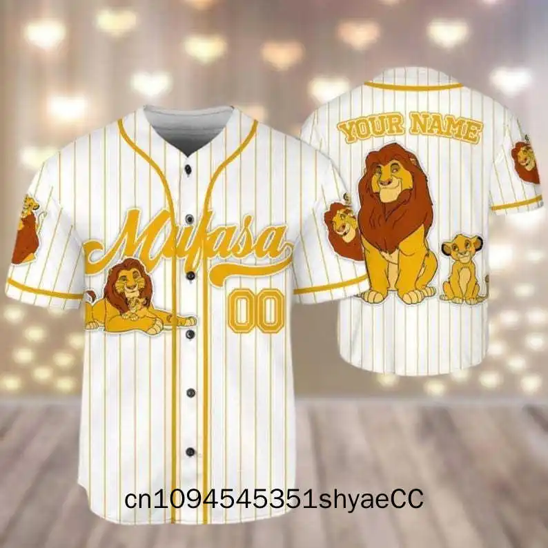 Custom Disney The Lion King Timon Simple Stripe Jersey, Gift for Kids, Disney Birthday Gift, Gift For Baseball Fans