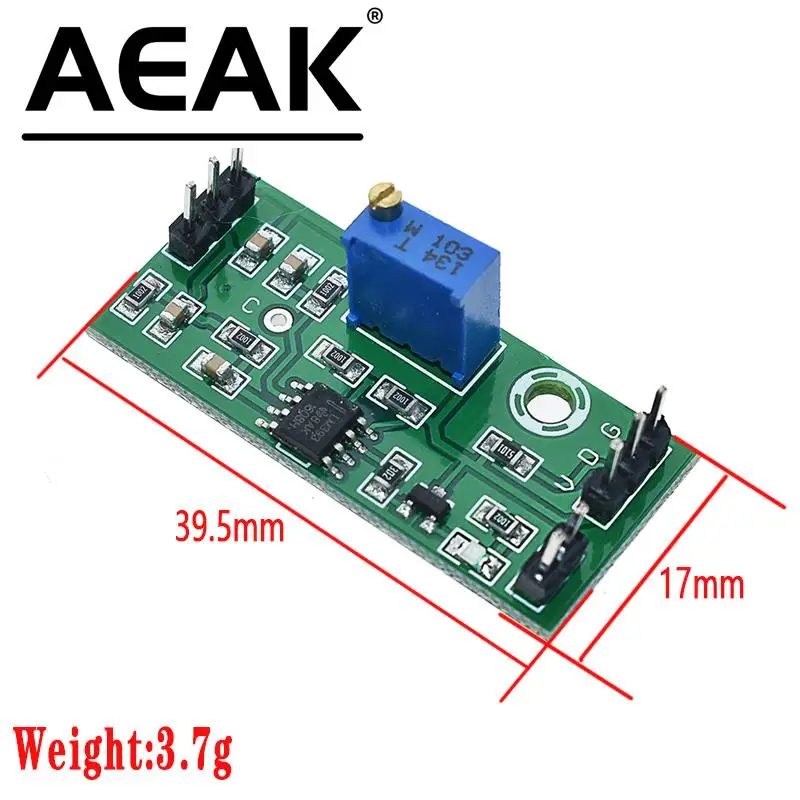 AEAK LM393 3.5-24V moduł komparatora napięcia wysoki poziom wyjściowy analogowy komparator sterujący z diodą LED