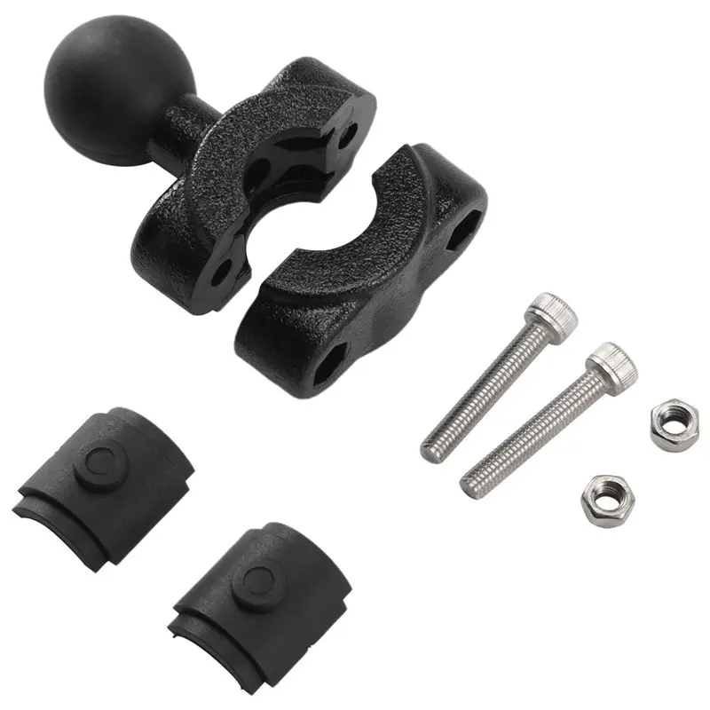 A54K-Rail Mount 1 Inch Ball Car Headrest Motorcycle Scooter Rearview Mirror Stem Bar Mount For Gar Min Gopro For Ram Mounts