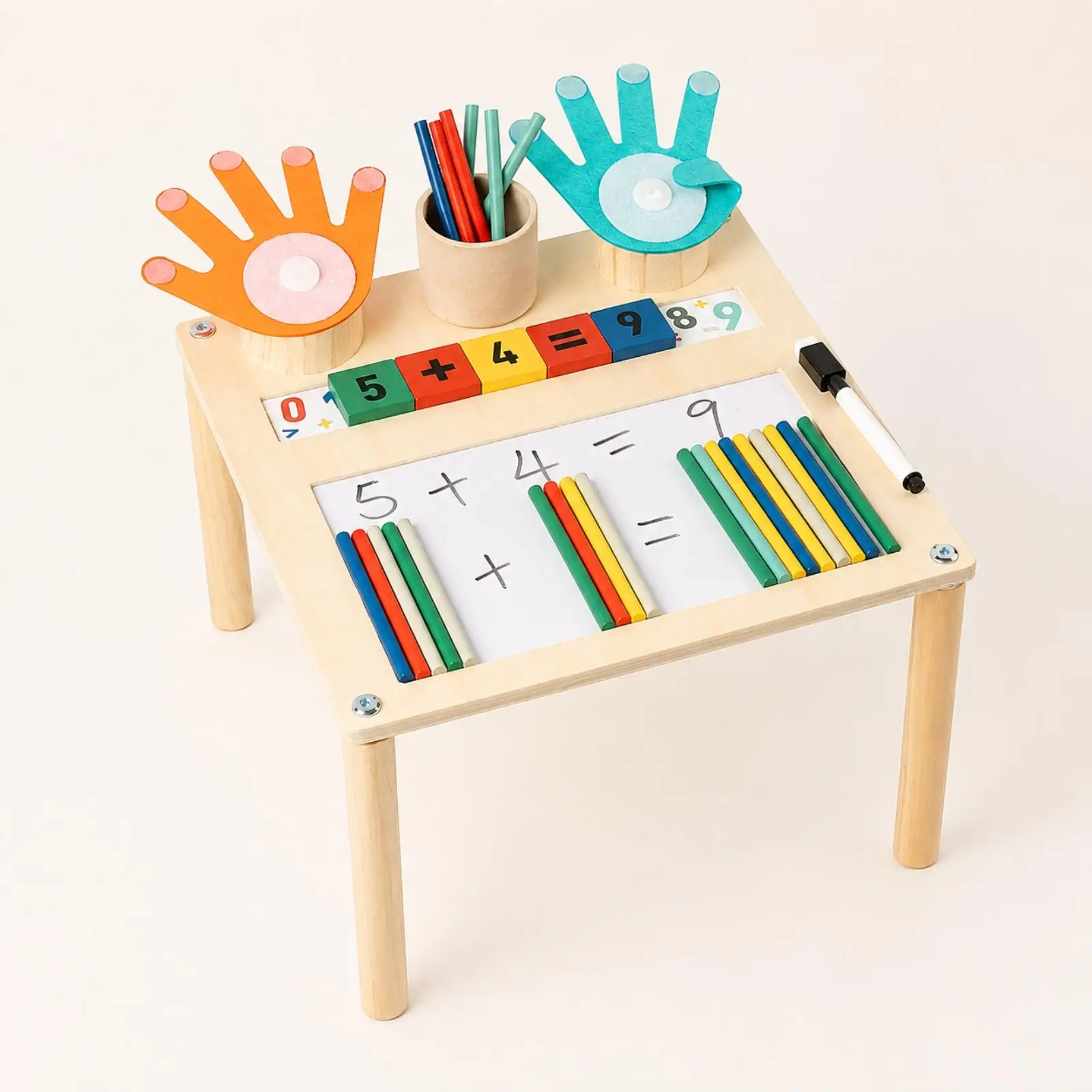 Children Early Education Wooden Activity Table for Preschool Classroom and Home Use