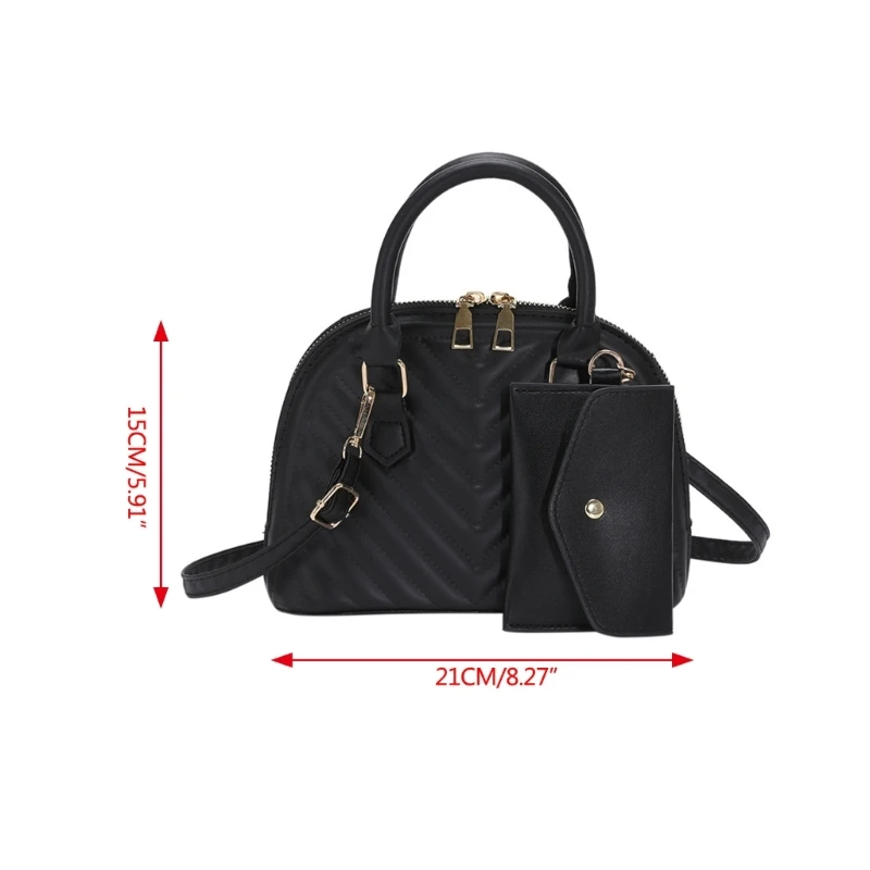 Versatile Leisure Bags Trendy Shell Bag with Coin Purse Large Capacity PU Bags