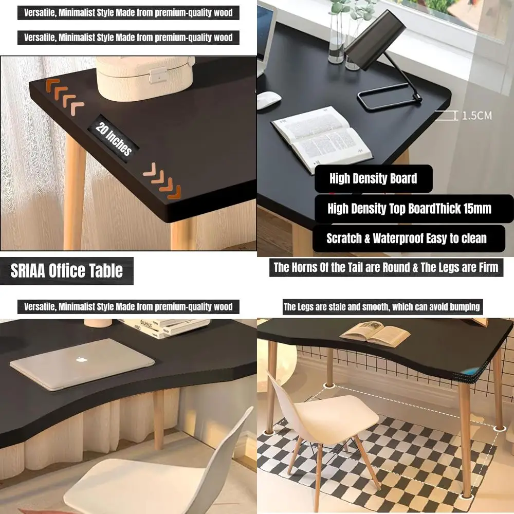

40 Long Wooden Computer Desk - Modern and Durable Desk for Home Office, Bedroom, or Study
