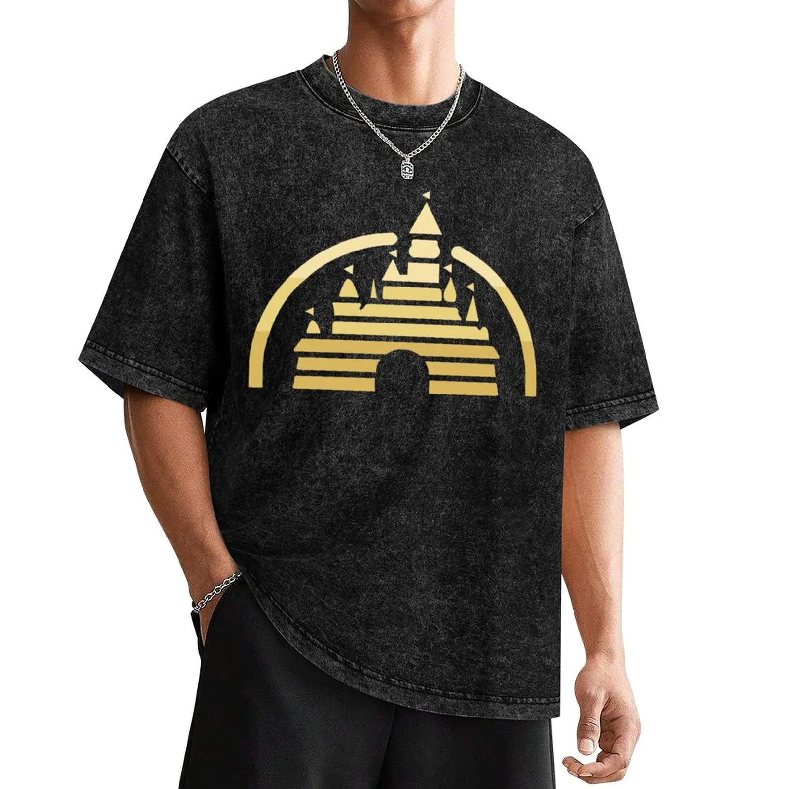 

Yellow Gradient Castle T-Shirt T-shirts oversize essential t shirt valentines boutique clothes new edition shirts men graphic