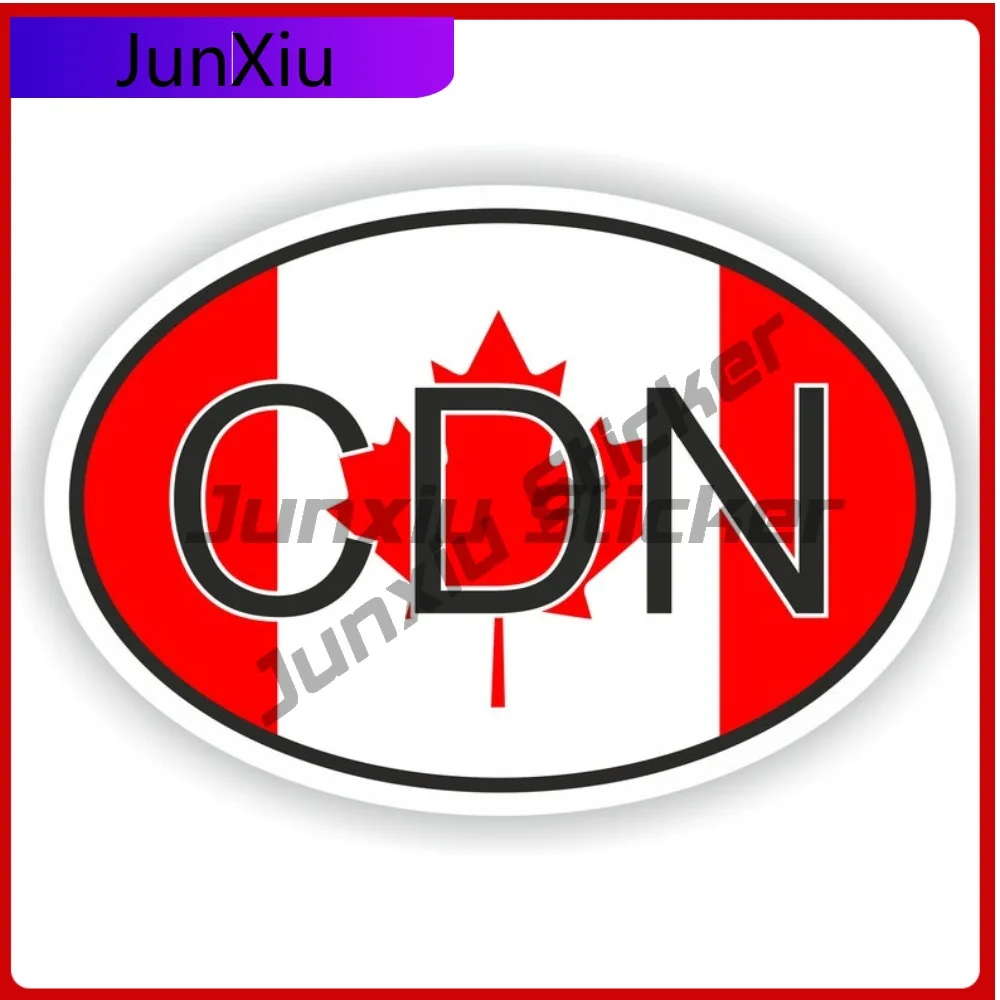 

Canada Country Code Cdn Oval Sticker With National Flag Badge Sticker Waterproof X 500 Motorcycle Stickers Funny Car Decoration