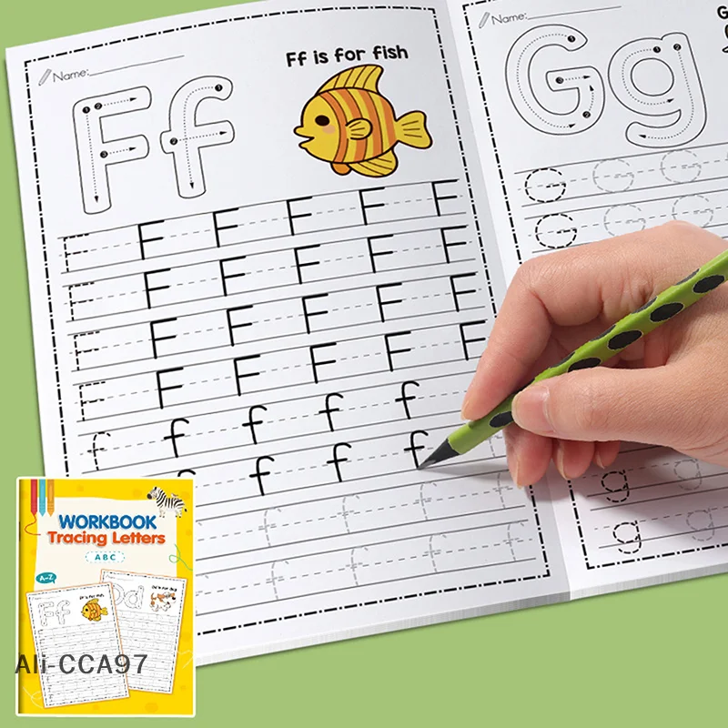 

【A】26 Alphabet Practicing Uppercase And Lowercase Letters English Coloring Book Pen Control Training Handwriting Practice Book