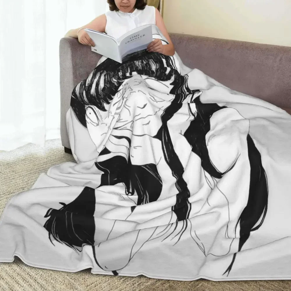 

Tomie Kawakami Manga Flannel Blanket Soft Warm Spooky Comic Character Throw Blanket Winter Travel Chair Aesthetic Bedspread