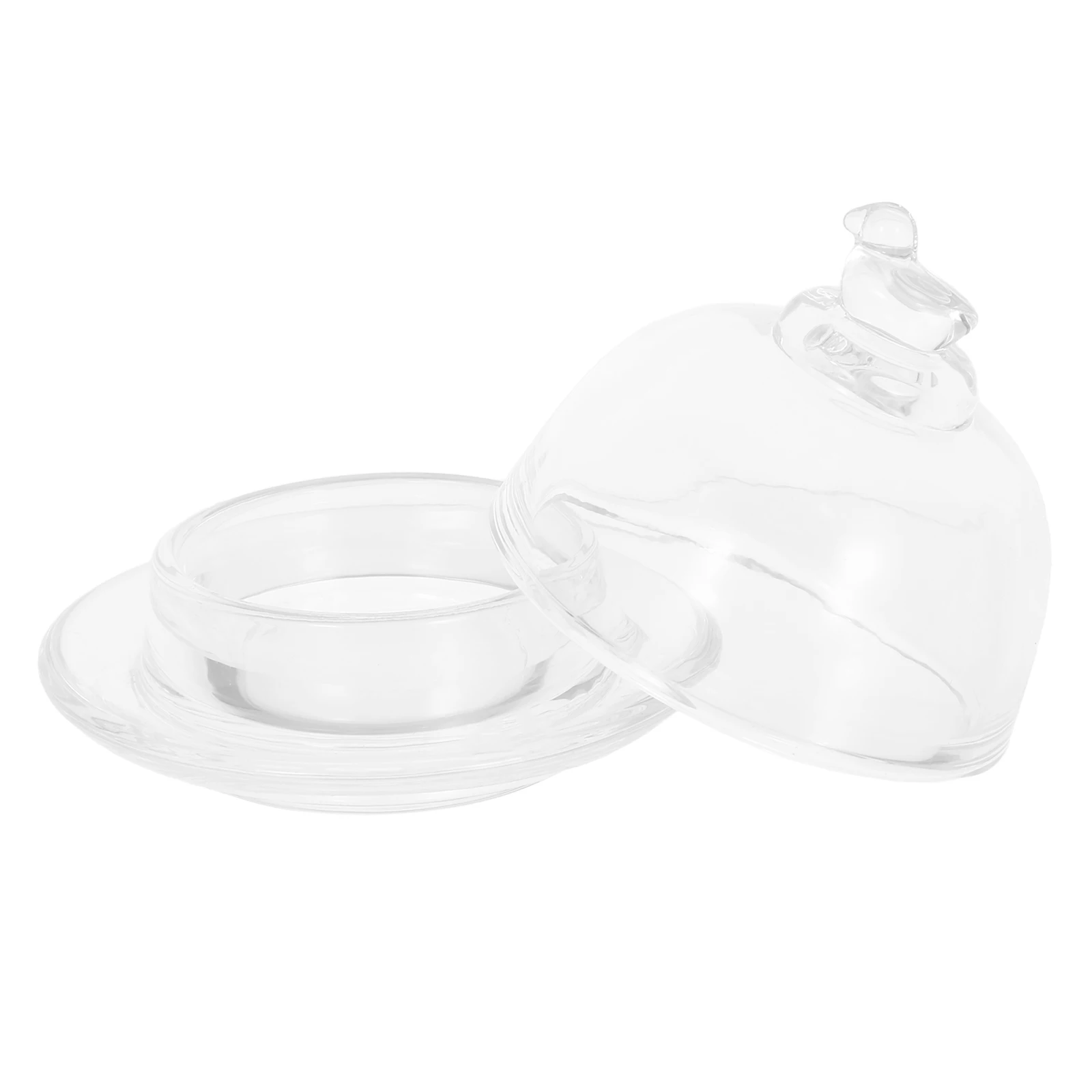 Soporte de tinta transparente, tapa de cúpula de vidrio transparente para caligrafía, tazón de mezcla de almacenamiento de tinta Sumi, suministros de arte de pintura japonesa