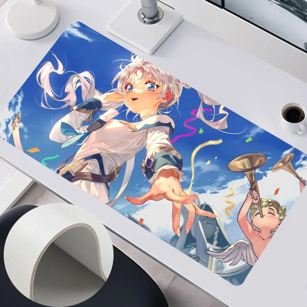 

Genshin Impact Barbara Mouse Pad 900x400mm Home Office Large Mouse Pad Gamer Waterproof PU Leather Desk Mat Computer gamer Mouse