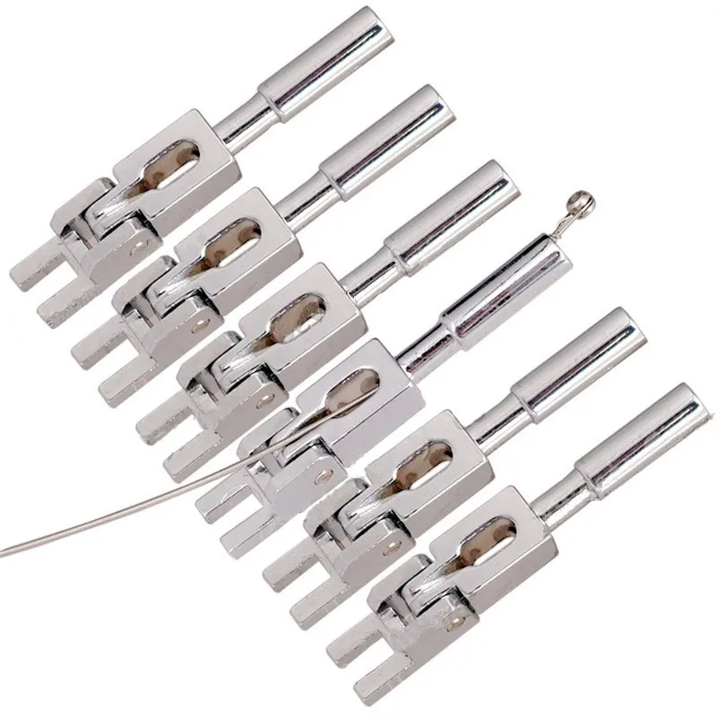 

A Set 6Pcs Chrome Electric Guitar Tremolo Bridge Locked String Saddles Not Need Insert Block Musical Instrument Accessories