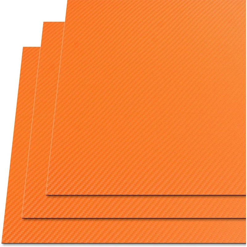 

Orange Color Carbon Fibre Twill Pattern KYDEX Thermoplastic Board K Thermoform Sheet Plate Material For Sheath Scabbard DIY Make