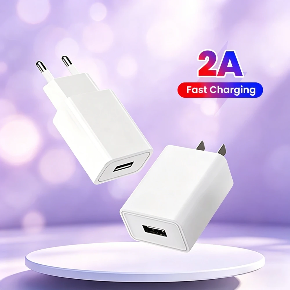 5V 2A USB Port Wall Charger USB Travel Adapter for iPhone Samsung Xiaomi Huawei Oneplus VIVO EU/US Plug USB Fast Charger Adapter
