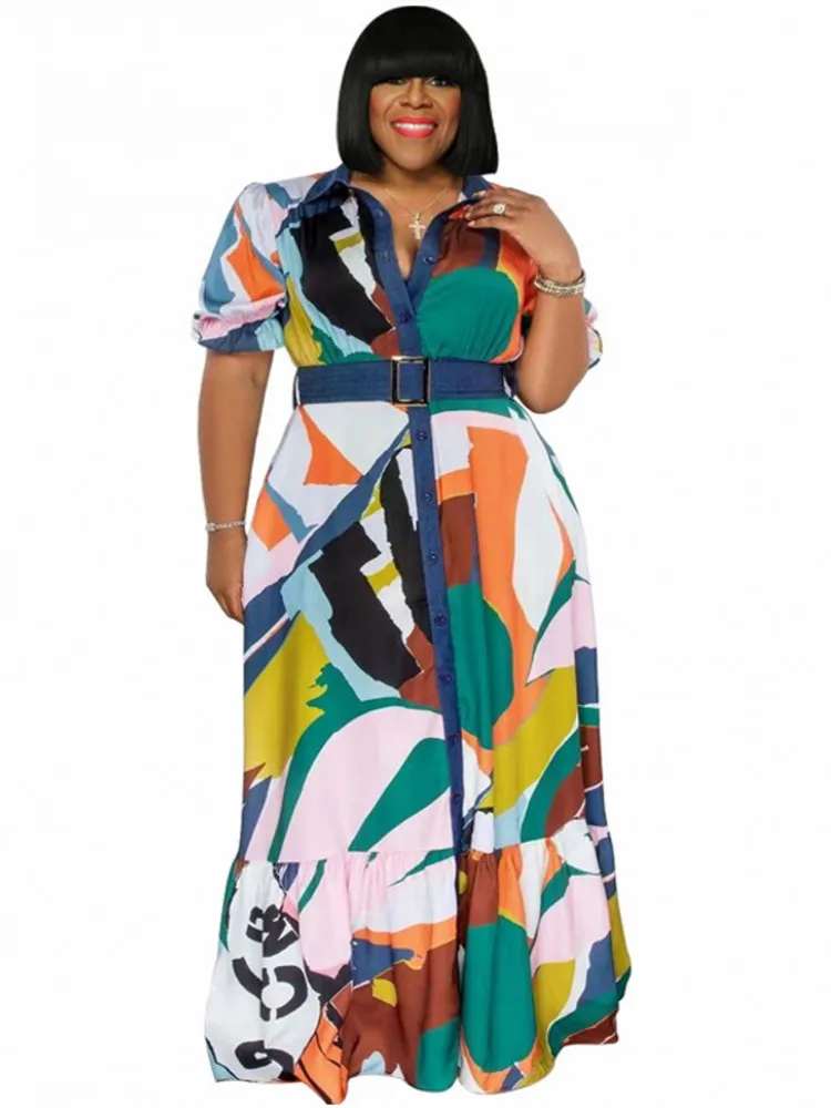 4XL 5XL Big Size Elegant African Dresses For Women Dashiki Autumn Winter Maxi Dress Ladies Traditional Africa Clothing Fairy