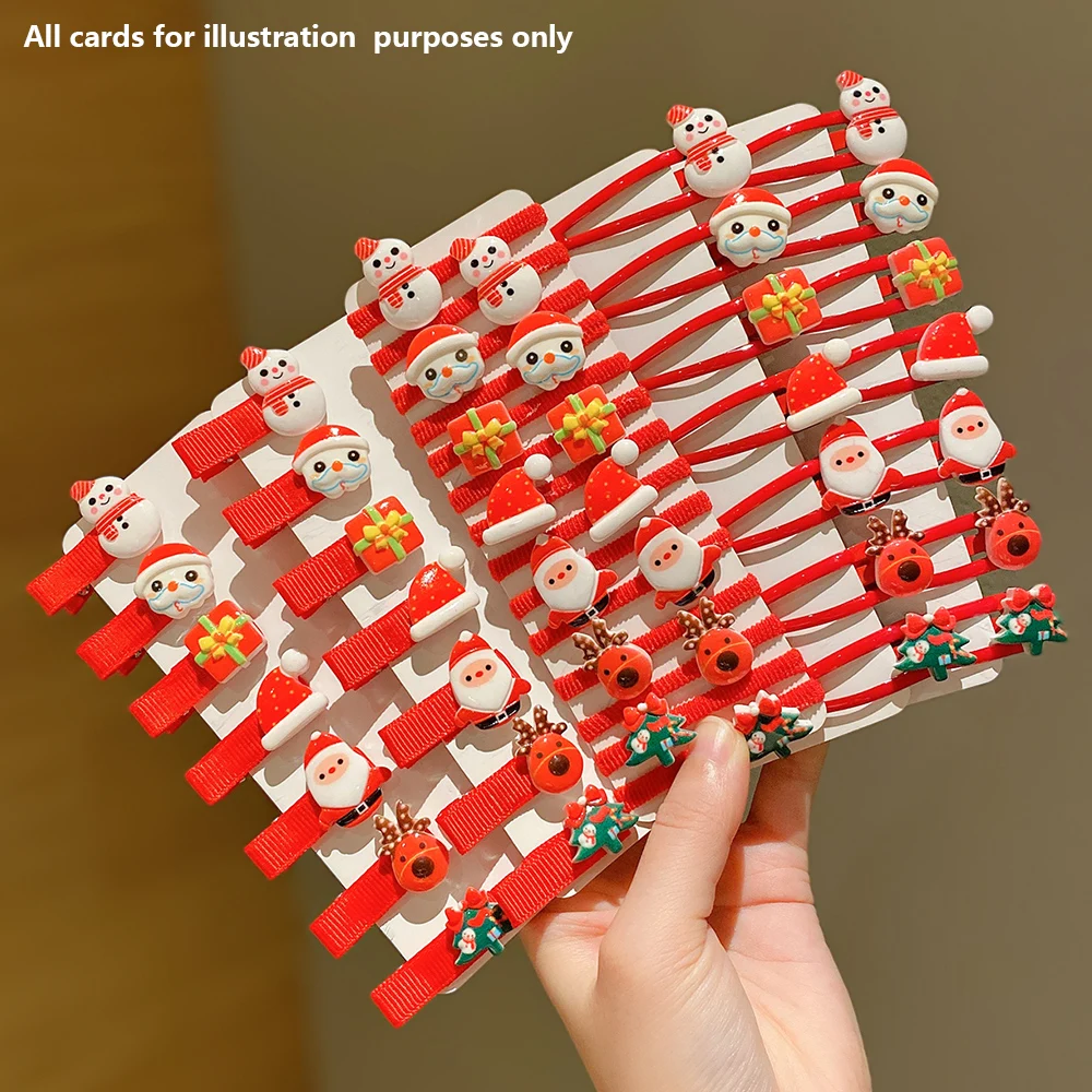 14/42 Pieces of Sweet Christmas Hairpins and Hair Ties