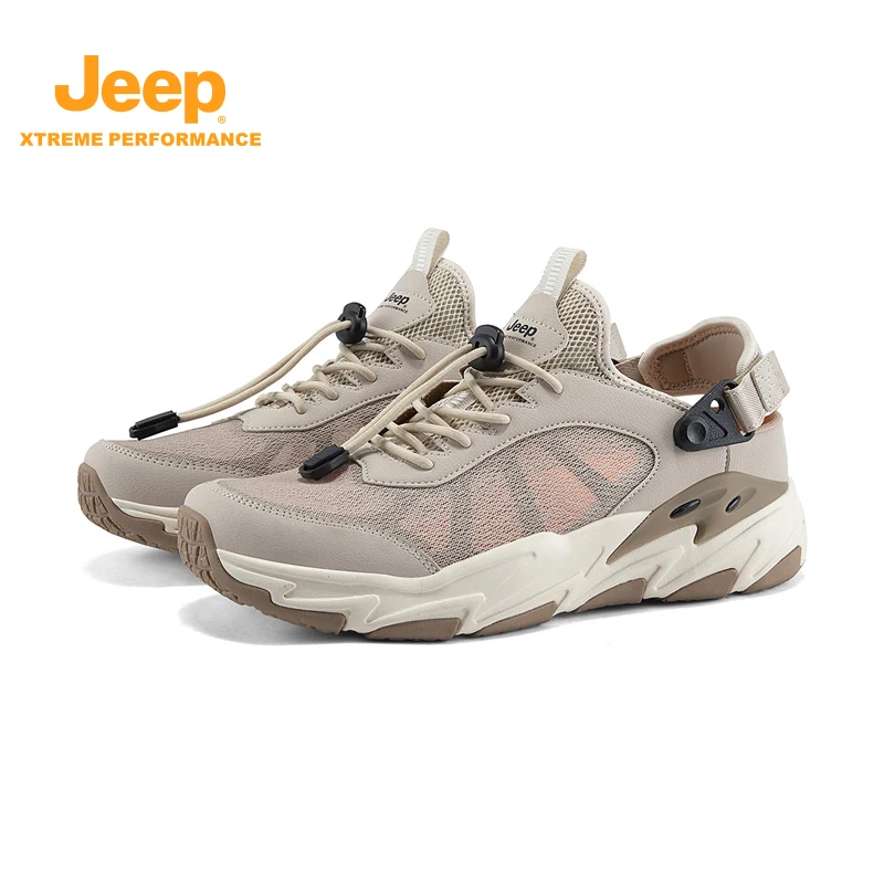 

Jeep Men's Non-Slip Beach and Outdoor Sandals Mess Upper Sneakers Sports Casual Shoes Trekking Hiking Sandals