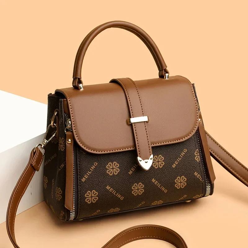 

2025 Soft Leather Retro Shoulder Bag - Women's Crossbody Handheld Trendy Bag