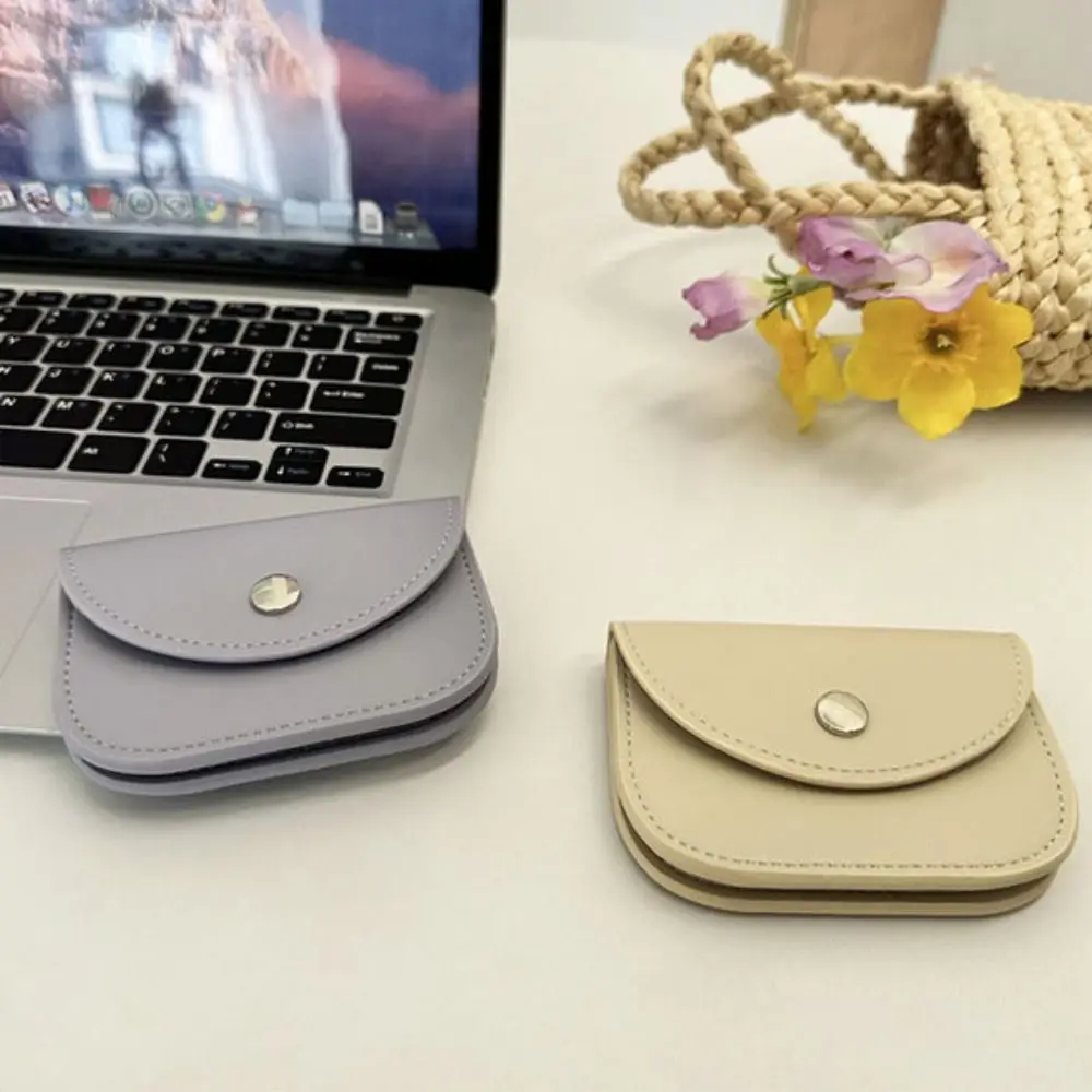 PU Leather PU Coin Purse Simple Solid Color Multi-function Thin Card Bag Short Clutch Korean Style Short Wallet Outdoor