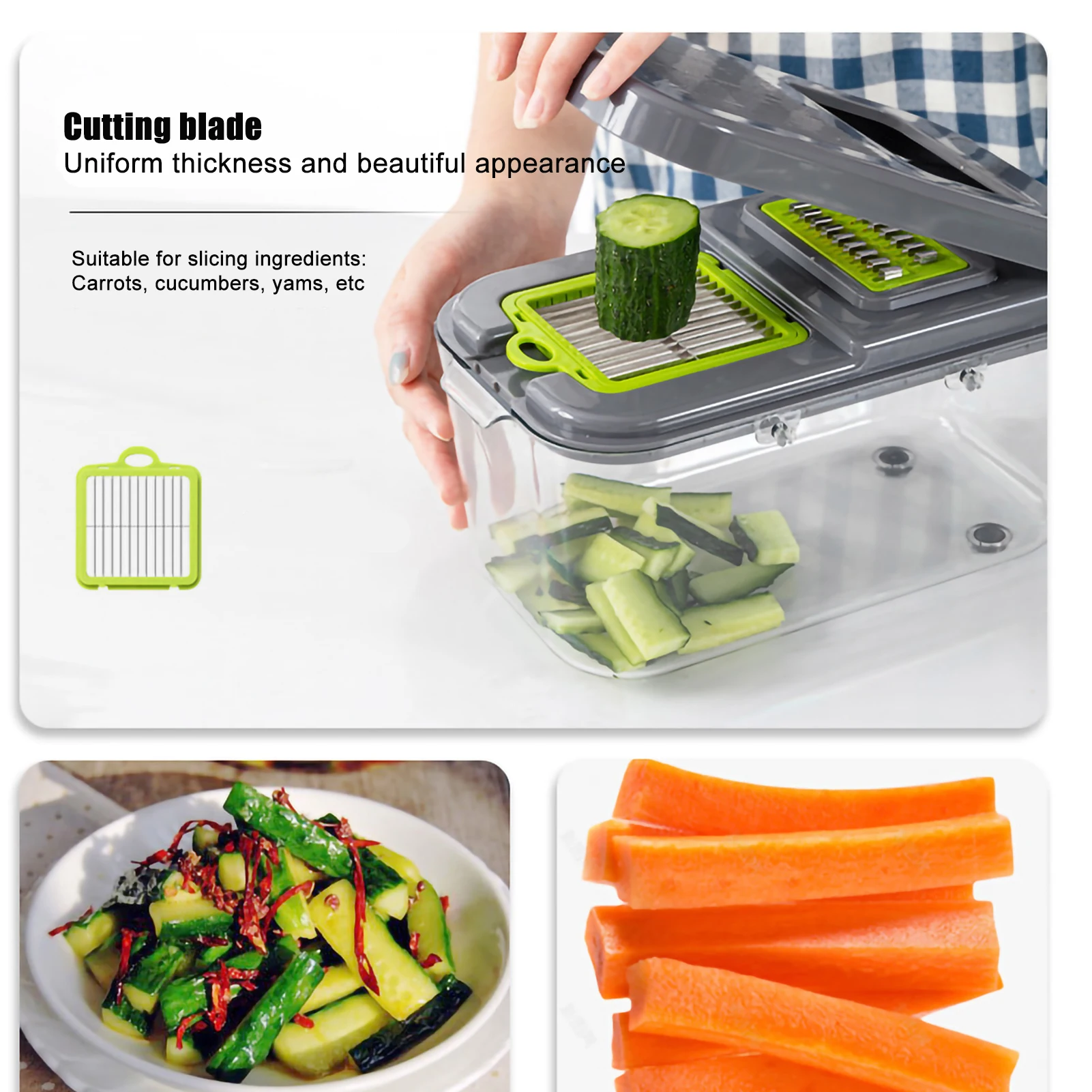 22 in 1 Multifunctional Vegetable Cutter Fruit Slicer Carrot Potato Shredders Onion Grater Garlic Chopper Kitchen Storage Gadget