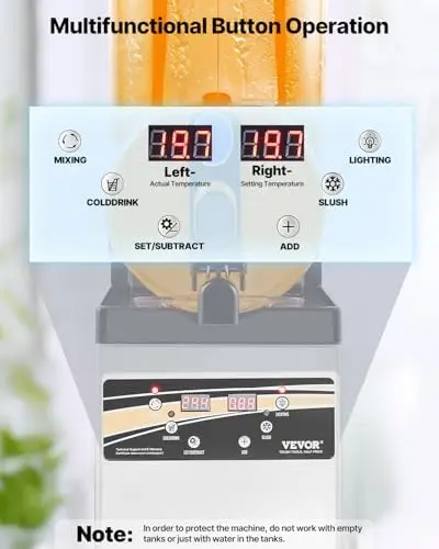 Slushie hine, 15L Single Tank Commercial Margarita hine, 60 Cups Stainl Steel Margarita Smoothie Frozen Drink hine - view 4