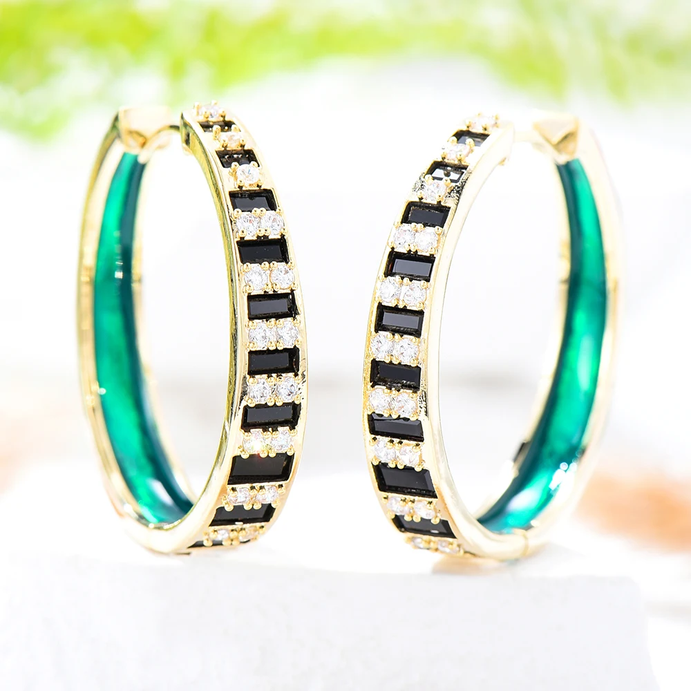 

Missvikki Luxury Zebra Leopard Hoop Earrings Fashion Circle Statement Earrings for Women Party Jewery Fashion High Quality New