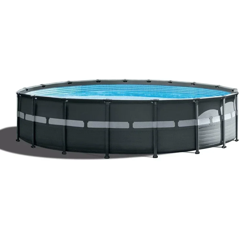 

L Above Ground Swimming Pool Set: 18ft X 52in Sand Filter Pump SuperTough Puncture Resistant