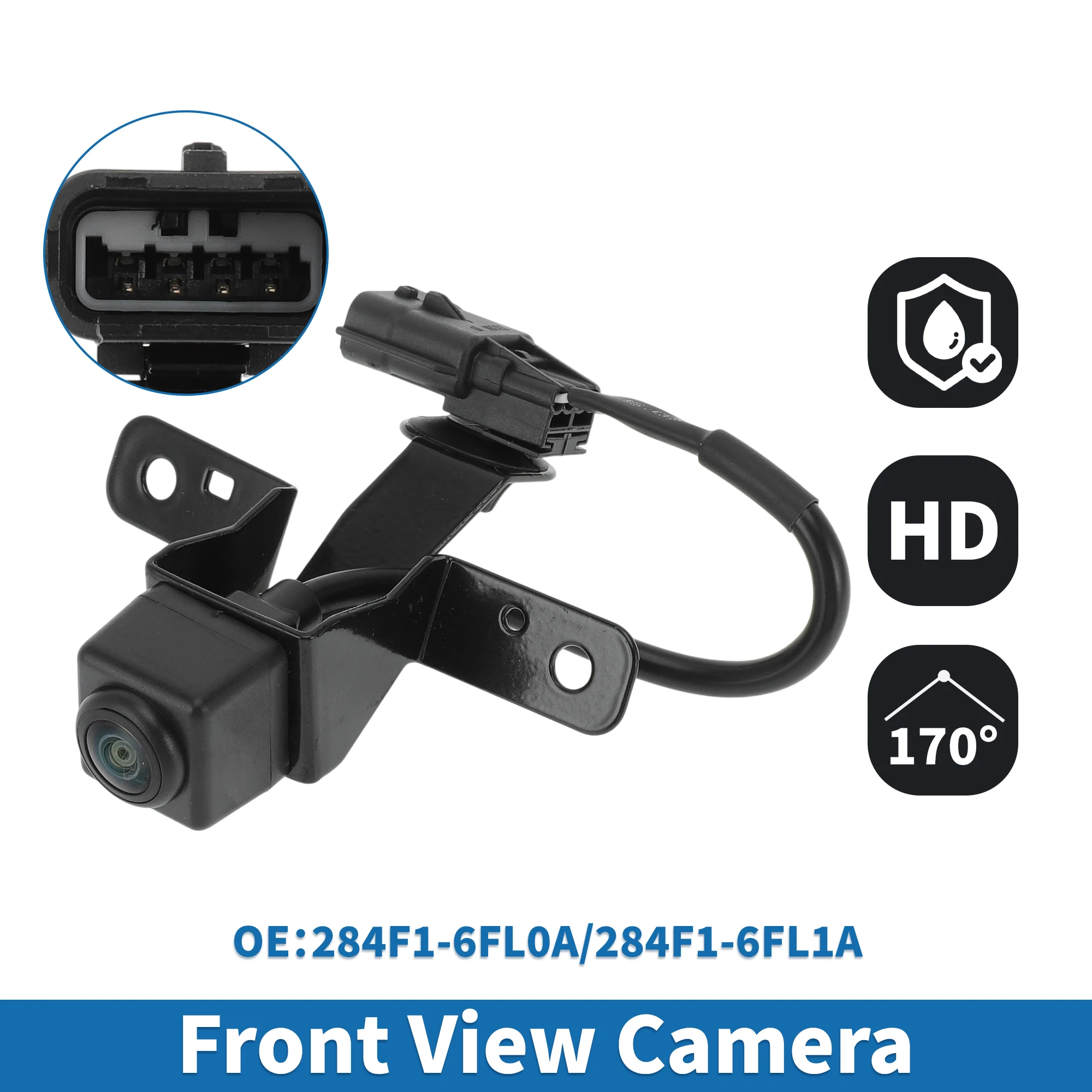 UXCELL Front View Camera for Nissan Rogue 2017-20 X-Trail T32 16-19 Park Assist Camera Replace No.284F1-6FL0A/284F1-6FL1A