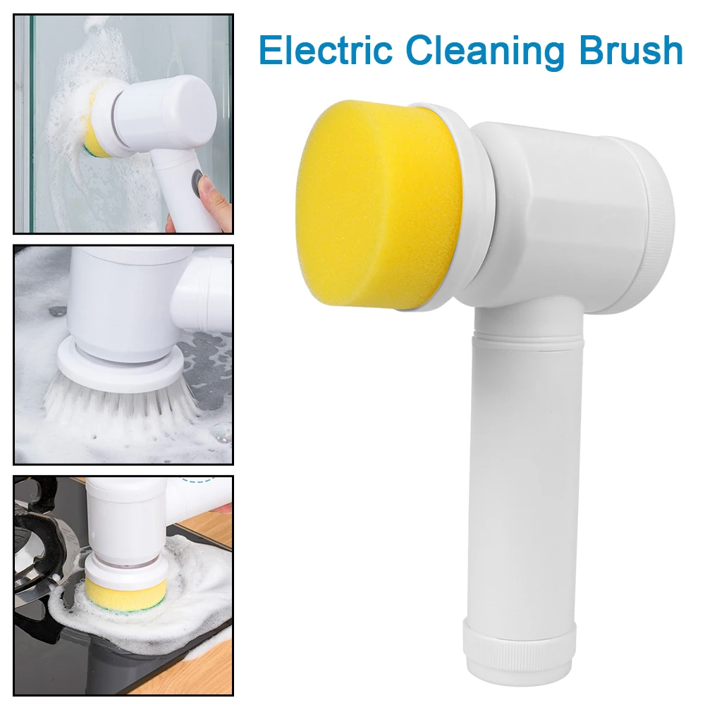 

USB Type Electric Cleaning Brush Kitchen Cleaning Tool Bathroom Wash Brush Cleaner Sink Bathtub Brush Handheld 5-in-1