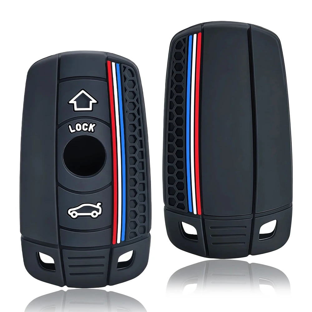 Silicone Flip Car Key Fob Cover for BMW E60 5 Series E90 3 Series E70 X5 E83 X3 E63 6 Series 3 Button Anti Scratch Key Holder