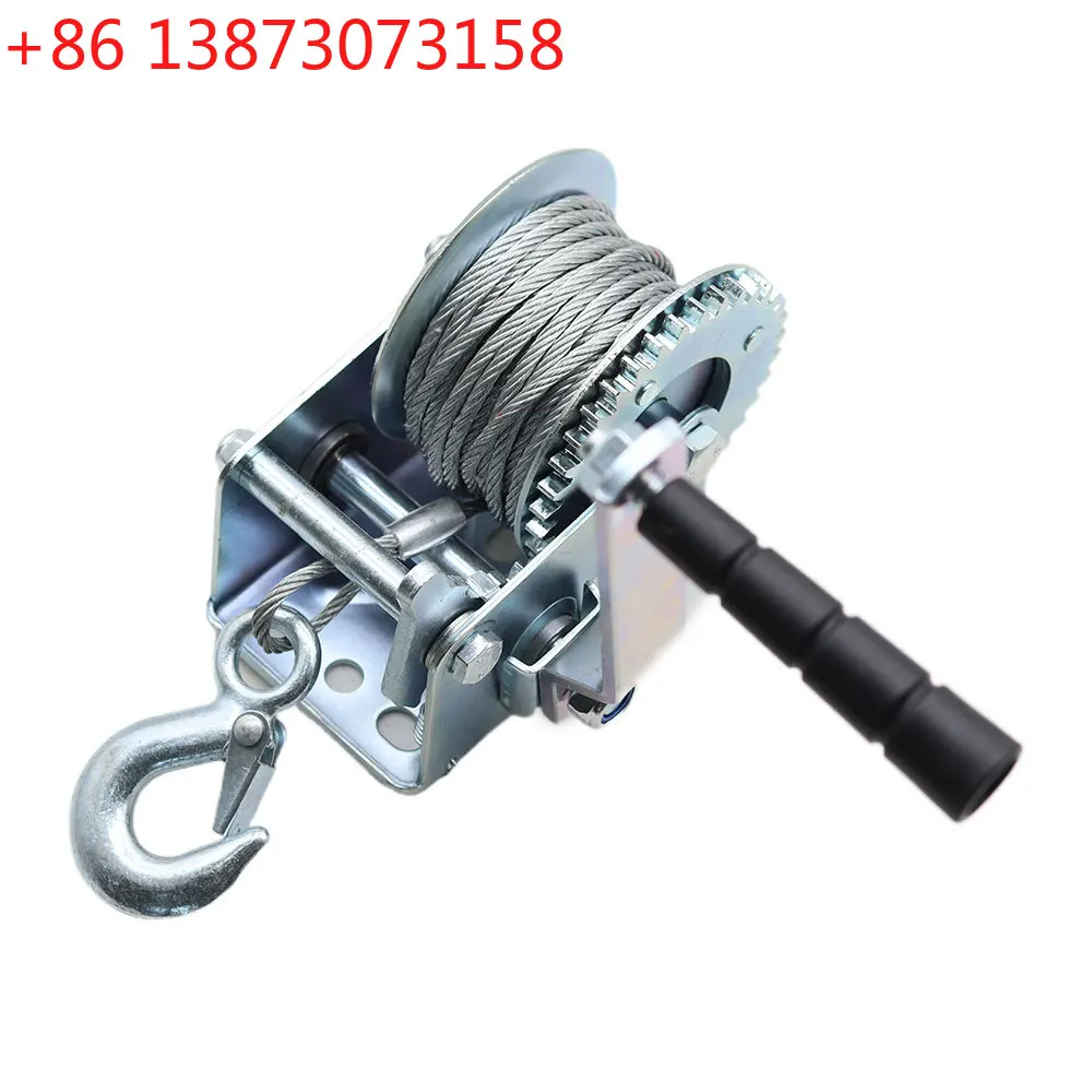 Hand Winch 600-3000 Pounds Manual Winch Wire Rope Traction Hoisting Winch Complete Specifications
