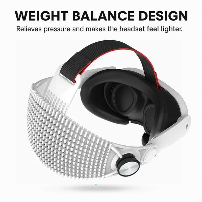 B76B Adjustable Head Strap for 3S Comfortable Pressure Relief VR Accessory Support Lying Down Play White