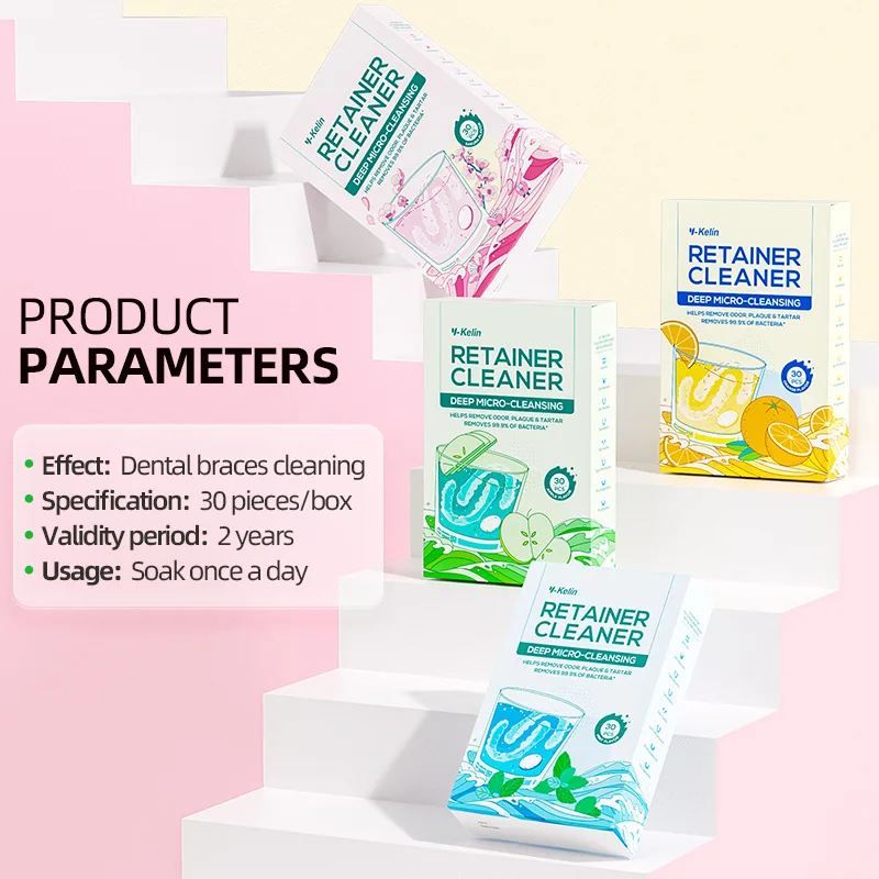 Orthodontic Holder Invisible Braces Cleaning Effervescent Tablets Corrective Cleaning Braces Destained Fruity Denture Cleaning image 4