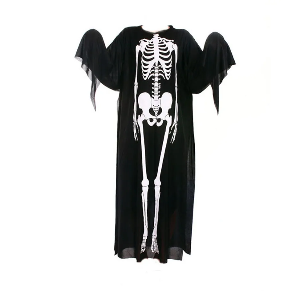 

Adult Child Kids Skull Skeleton Demon Ghost Cosplay Dress Masquerade Dress Robes Scary Mask Cosplay Halloween Costume