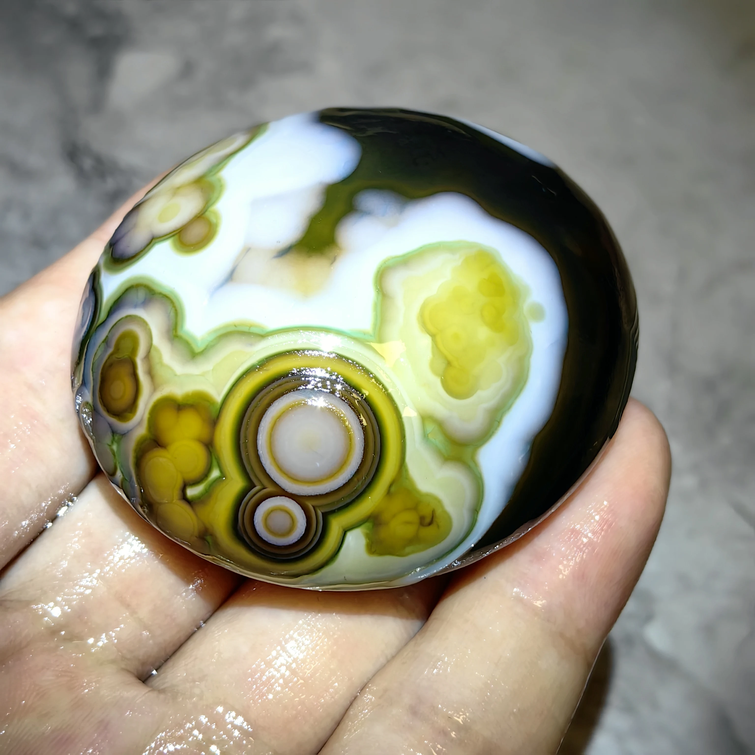 Pure Natural Divine Eye Agate Eye Texture Sardonyx for DIY Jewelry, Good Luck Attract Wealth Stress Relief & Warding Off Evil