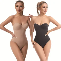 Women Summer New Plus Size Body Shaper Ladies With Steel Rims Bras Jumpsuit Dress Specific Strapless Seamless Shapewear