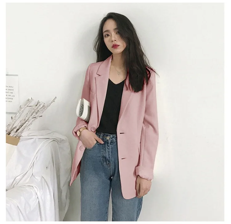 Small Suit Jacket for Women's New 2024 Korean Version Spring and Autumn Casual Loose Fitting Internet Famous Autumn Suit Top