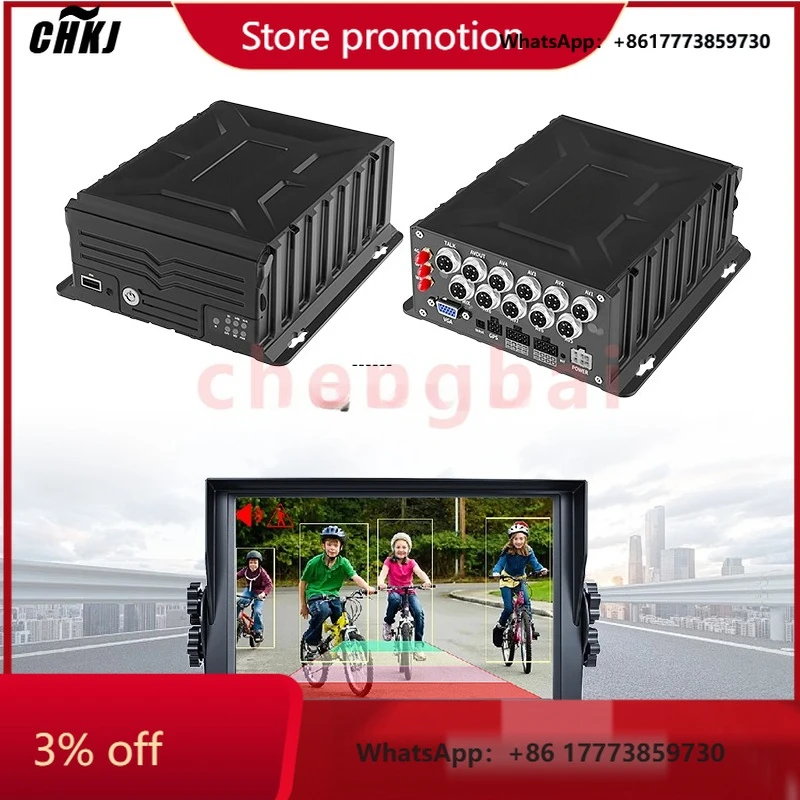 

CHKJ-2025NEW4 Channel Semi Truck MDVR System with GPS Tracking,3G/4G/WIFI, HDD/SD Recording, Driving Recorder Black Box for Flee
