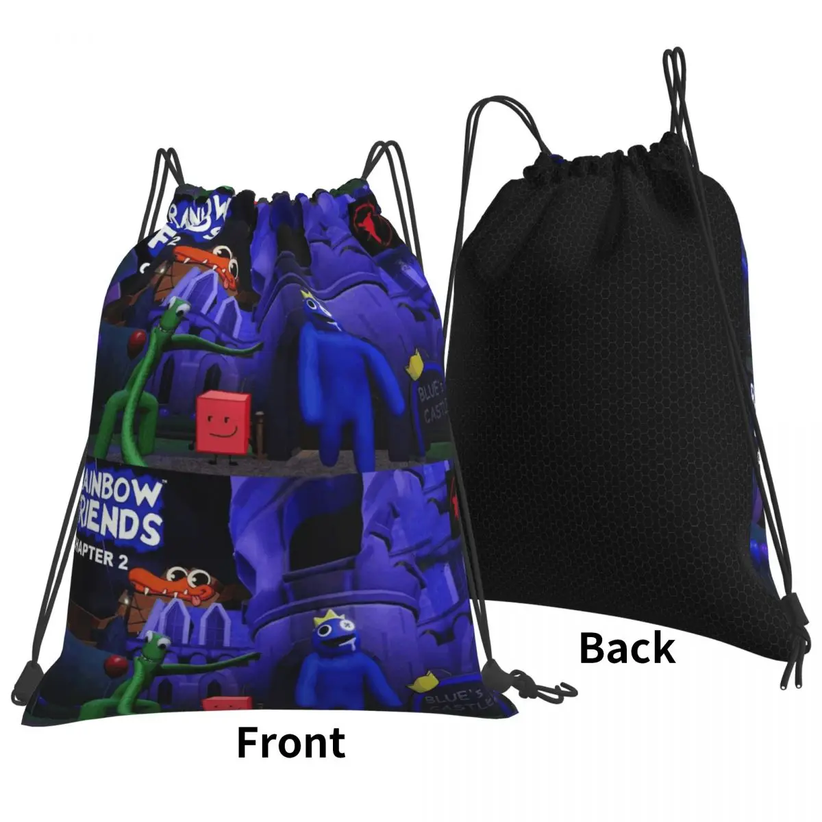 Rainbow Friends Backpacks Multi-function Drawstring Bags Sports Bag Book Bags for Travel School