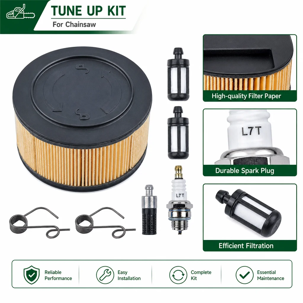 7Pcs Air Filter Spark Plug Fuel Filter Tune Up Kit For Stihl MS231 MS251 MS271 MS291 Chainsaw 1141 120 1600 Parts