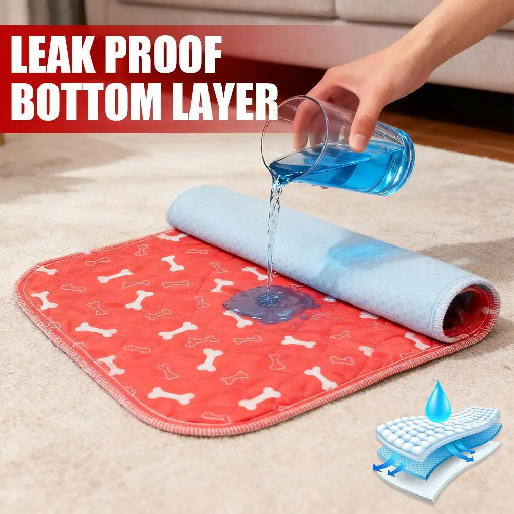 Printed Pet Pee Pads Reusable Dog Diapers Mat High Efficiency Water Absorption Puppy Training Pads Cat Care Pet Supplies