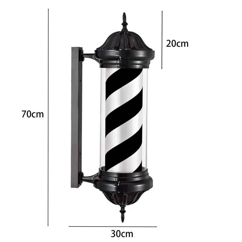 Barber Pole Light Waterproof Hair Salon Signage Light for Barbershop Outside