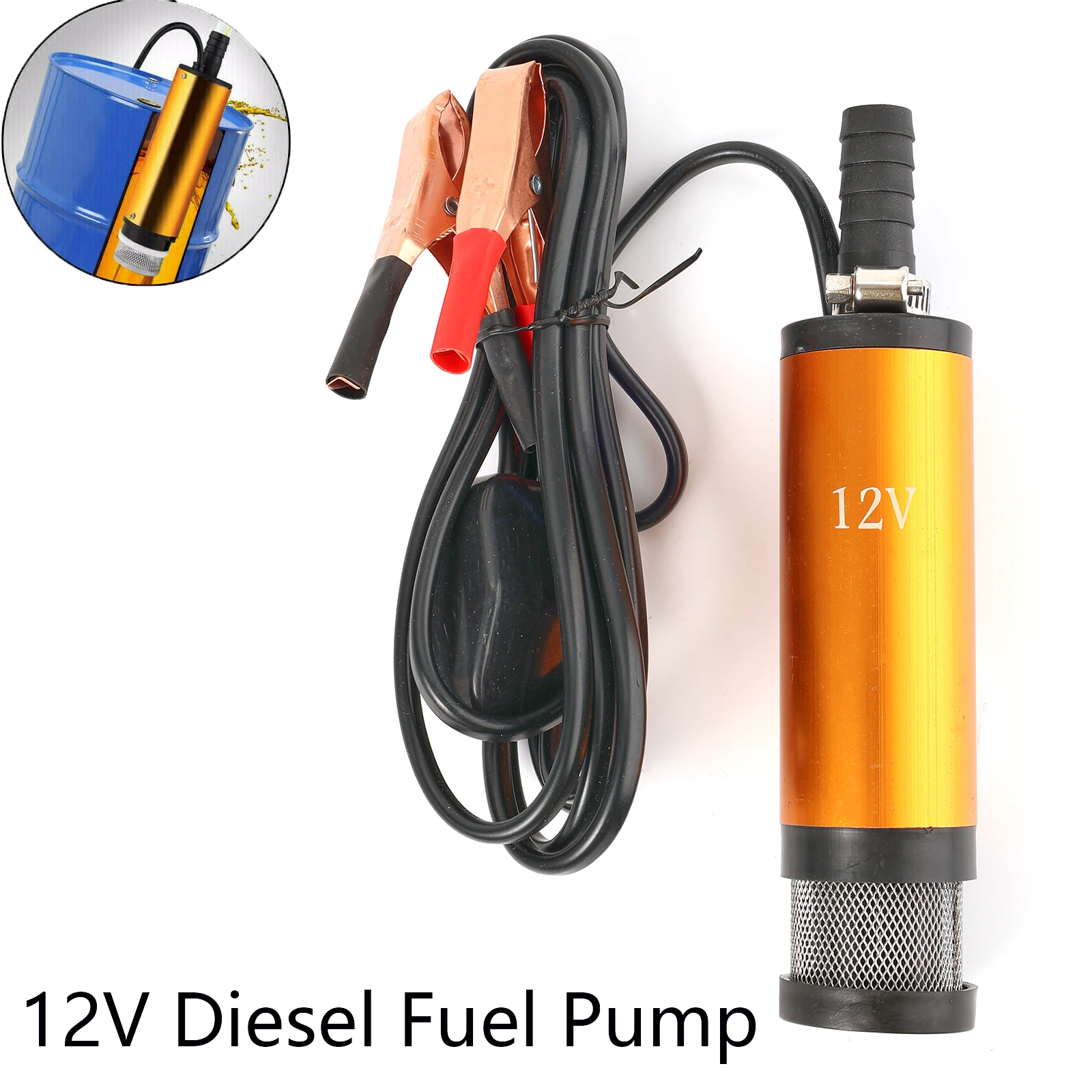 Car 38mm Diesel Fuel Pump 12V 40W Transfer Pump Fuel Delivery 8500 rpm Oil Fluid Refuelling Sending Units Parts Car Accessories