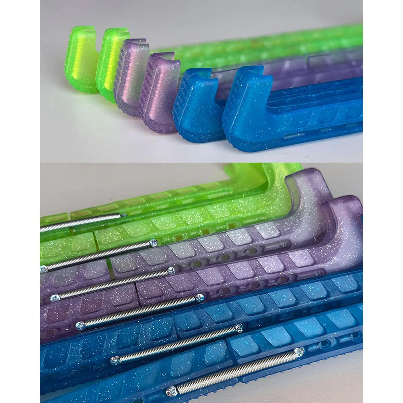 

Plastic Metal Ice Skate Cover Set Adjustable Blade Guard for Skating Shoes Kids Winter Equipment