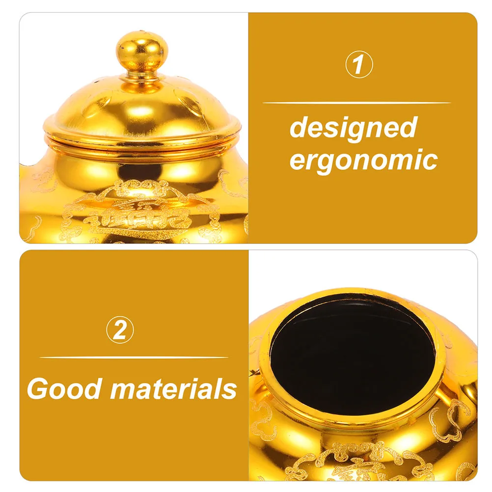 

1Set Sand Gold Offering Cup Kettle Set Exquisite Retro Design Temple Worship Buddha Cup Household Tea Pot Offering Bowls