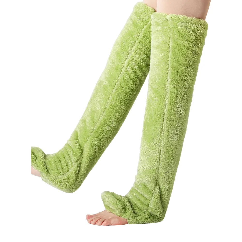 Leggings invernali da donna calzini di peluche da pavimento per la casa accessori per felpe con cappuccio per coperte